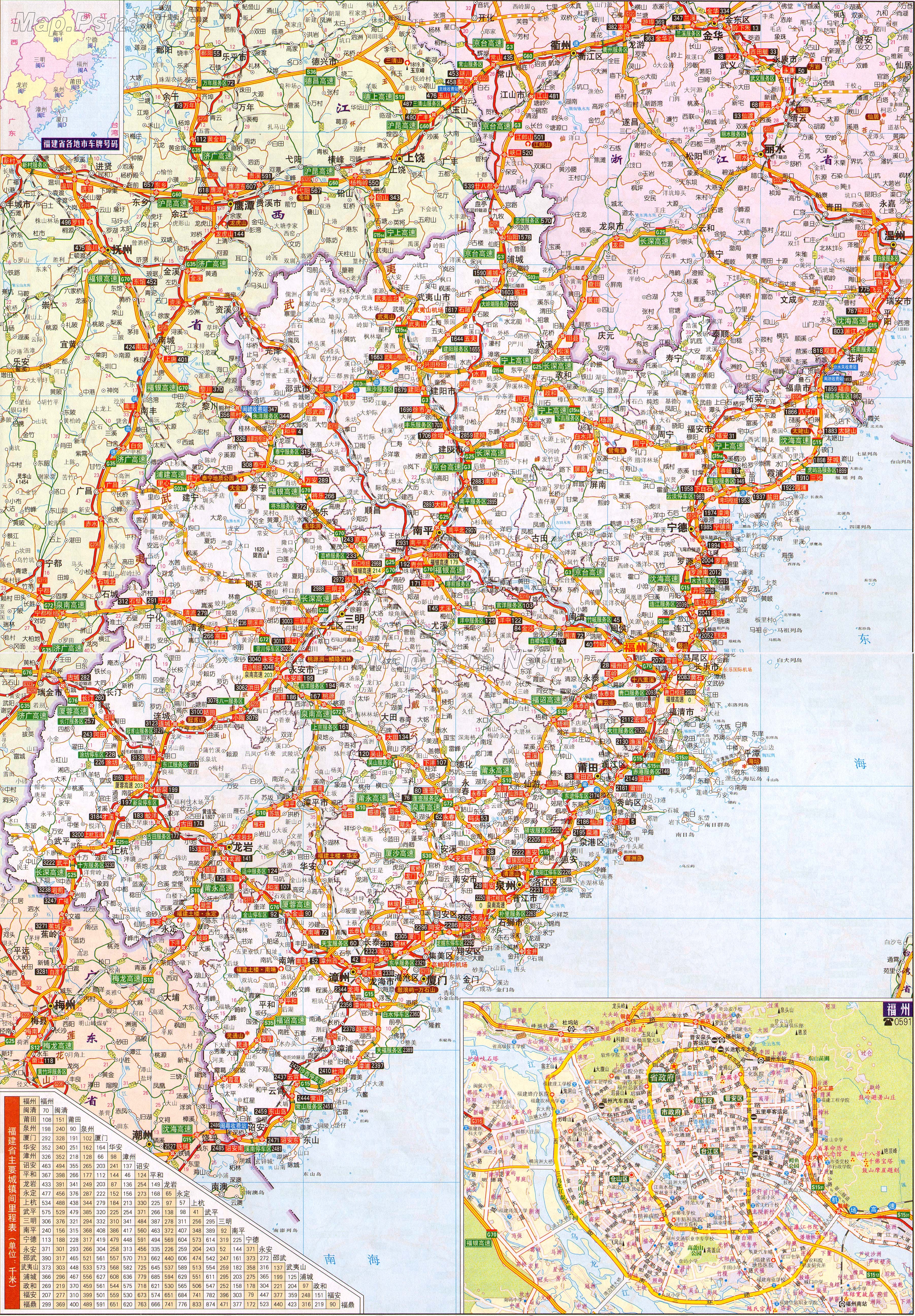 福建高速公路最新地图概览