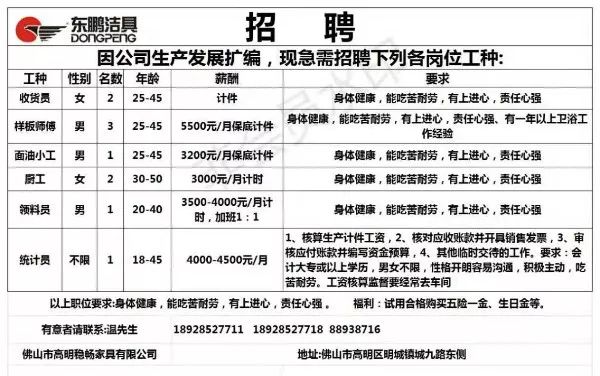 平沙招聘网信息汇总，最新职位一览