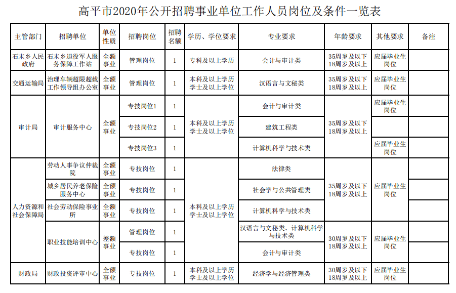 高平市审计局最新招聘信息全面解析